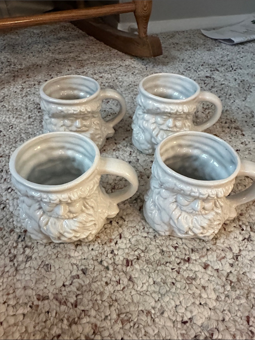 4- 90s vintage Santa  Head Mugs